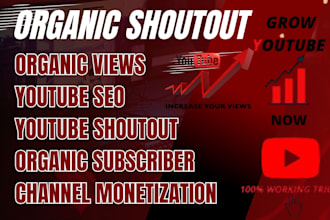 do organic youtube monetization promotion, shoutout to 1m gain more subscriber