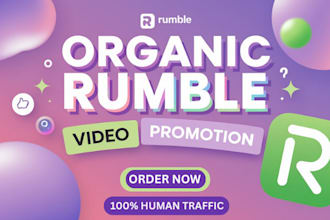 be youtube and rumble uploads, social media growth, SEO, organic video promotion