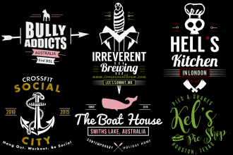 design an eye catching vintage retro logo