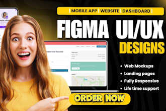 design modern figma ui ux app, website dashboard, xd mockups