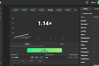 develop crypto crash game website, prediction bot,crash game website