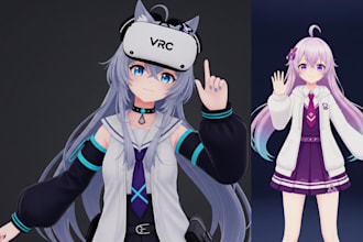 custom vrchat avatar vrc character vr avatar creation anime vr chat model vtuber