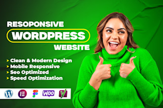 create a professional wordpress website or woocommerce store