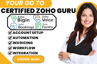setup zoho fsm integration sign zoho bigin booking zoho form zoho crm automation