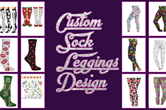 design custom socks leggings pants tops and shorts
