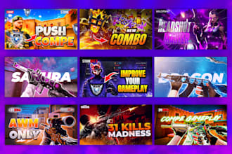 create 2 eye catching thumbnails for your content