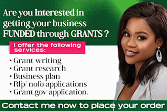 do grant writing, grant proposals, grant research, business plans for businesses