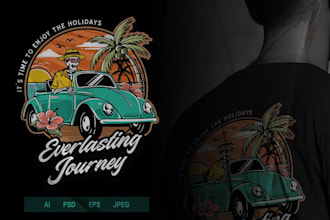 design illustration skull beach logo