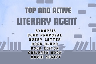 find you verified literary agents genres for movies script, children book