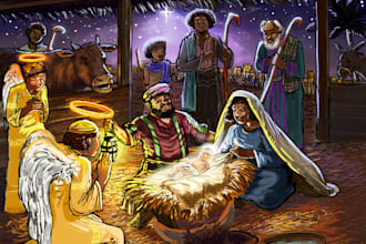 create stunning bible illustrations for faith based projects
