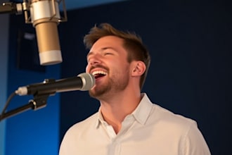 sing christian gospel choir song as a singer songwriter with male vocal