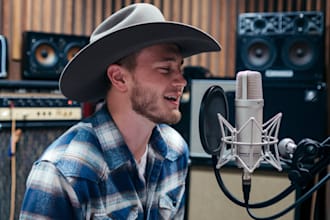 be country traditional music ghostsinger, country gospel singer country guitar
