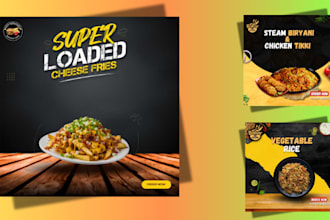 design food menu, flyer, poster and instagram ads