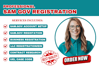 assist with sam gov registration, non profit, uei, cage code, get mbe, wosb, 8a