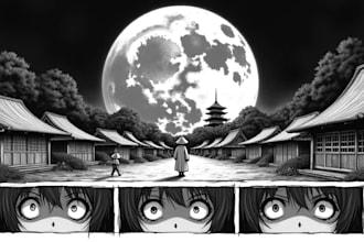 use ai to draw manga pages, and anime illustrations webtoon in cartoon style