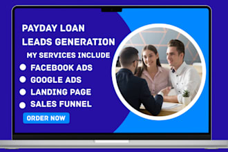 generate payday loan leads payday loan business loan leads via landing page
