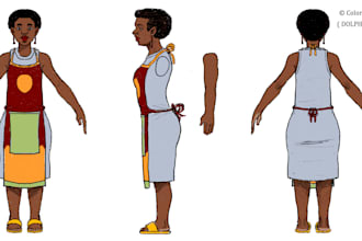 create original character designs for toys, books,  and films