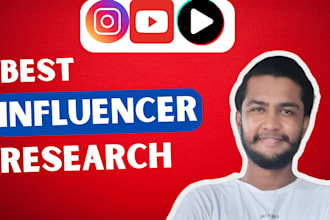 find best instagram, youtube, tiktok influencer list by influencer research