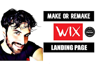 design a landing page with wix studio, business website