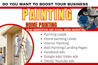 painting leads home painting landing page  facebook ad google ads video ads, ppc