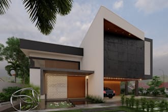 remodel 3d contemporary villa, modern rooftop terrace,landscape patio,cgi render