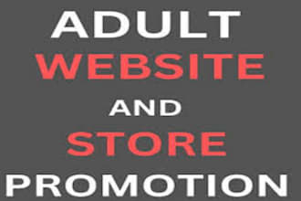 do adult web promotion, adult toys, fanvue adult shopify store promotion
