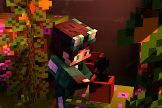 make you a minecraft render in mojang style