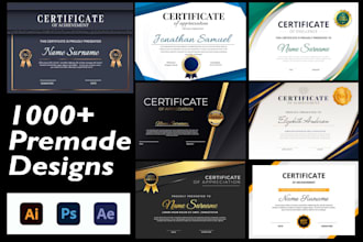 create diploma and certificate designs for you