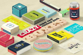 do box packaging design and provide product packaging design, source file mockup