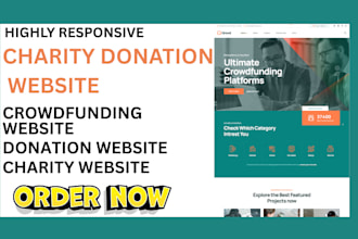 build fundraising charity website crowdfunding donation website non profit web