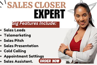 salesperson sales closer virtual assistant telemarketing b2b leads generation