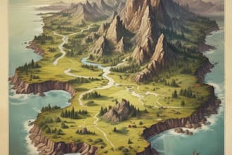 create a high quality fantasy map