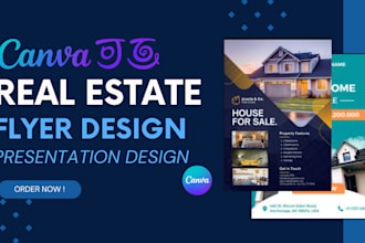 real estate logo design real estate flyer realtor presentation design on canva