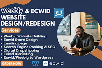design weebly, ecwid dropshipping website migrate to wordpress product listing
