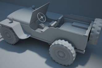create 3d car model, airplane, armor tank, 3d vehicle, fivem car for 3d printing