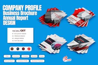 design company profile business brochure proposal annual report booklet magazine