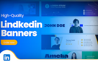 design linkedin banner, cover, header