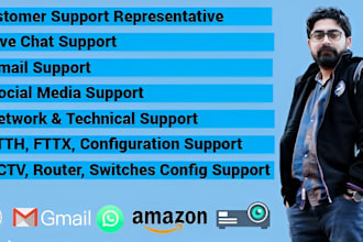 provide customer support via email, chat and calls services