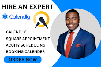setup acuity scheduling, square, booking appointments, calendly