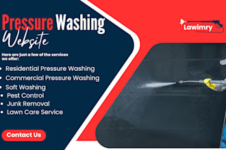 design handyman, junk, cleaning, painting, pressure washing service website