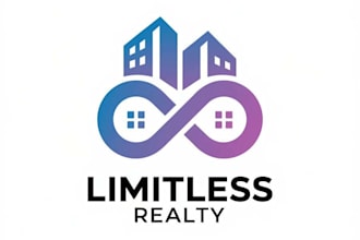 make appealing real estate business, limitless realty logo