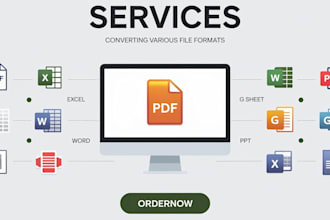 convert PDF to excel with 100 percent accuracy fast delivery CSV google sheets