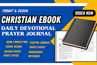 format, christian ebook, daily devotional, paperback hard cover, prayer journal