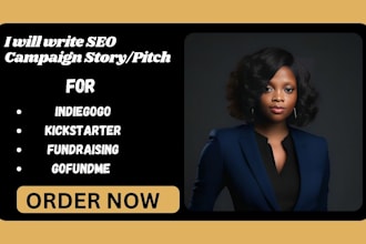write SEO ranked project or cause fundraising crowdfunding pitch story
