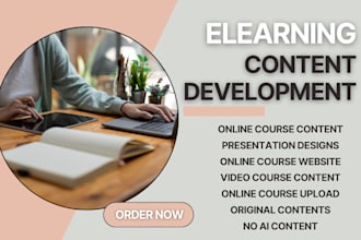 do elearning content development, course creation, online course, course content