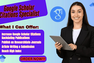 increase google scholar citations, backdate and publish on researchgate journals