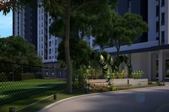 craft cooperate workspace city, modern office design,3d floor plan,cgi rendering