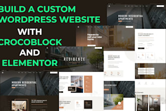 design or redesign wordpress website with crocoblock and elementor pro
