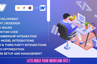 design, redesign your website in webflow, figma to webflow