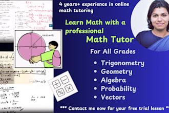 be your math tutor for trigonometry, geometry, and algebra